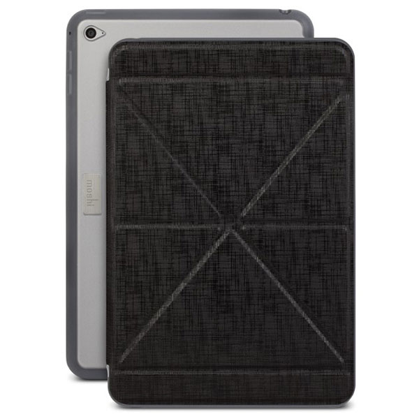 عکس اسمارت کیس موشی ورسا کاور مشکی آیپد مینی 4، عکس iPad Mini 4 Smart Case Moshi VersaCover Black