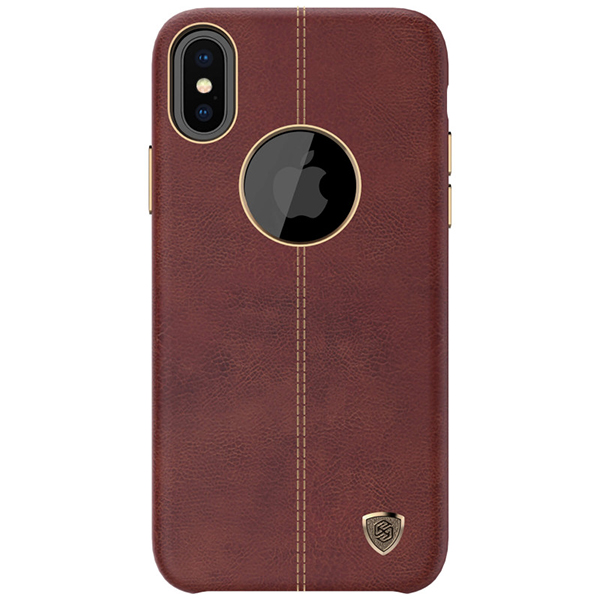 تصاویر قاب چرمی نیلکین مدل Englon مناسب برای آیفون XS و X رنگ قهوه ای، تصاویر iPhone XS/X Case Nillkin Englon Leather Cover case Brown