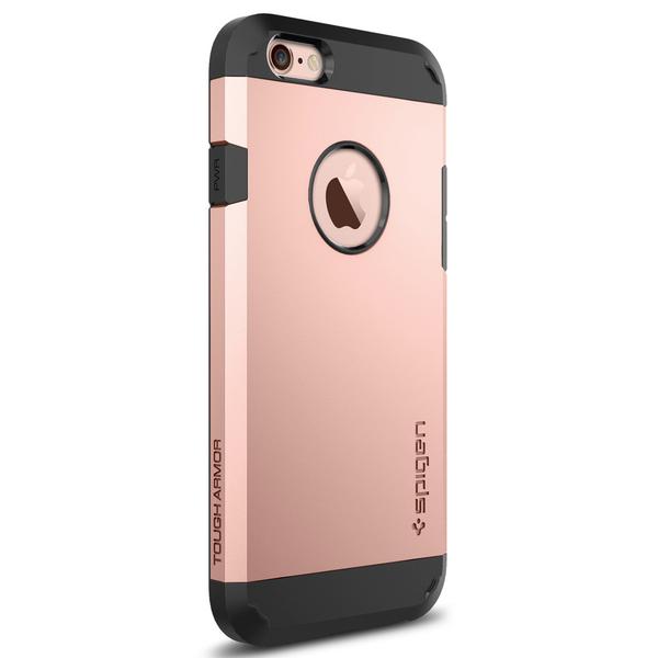 آلبوم iPhone 6s/6 Case Spigen Tough Armor Rose Gold، آلبوم قاب اسپیگن مدل Tough Armor زر گلد مناسب برای آیفون 6 و 6 اس