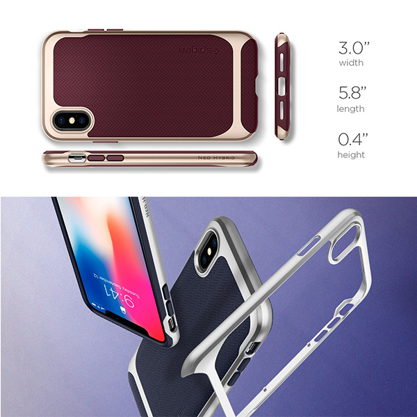 آلبوم iPhone X Case Spigen Neo Hybrid، آلبوم قاب آیفون ایکس اسپیژن مدل Neo Hybrid