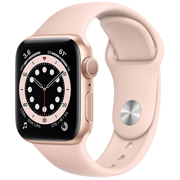 تصاویر ساعت اپل سری 6 جی پی اس بدنه آلومینیم طلایی و بند اسپرت صورتی 44 میلیمتر، تصاویر Apple Watch Series 6 GPS Gold Aluminum Case with Pink Sand Sport Band 44mm