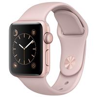 Apple Watch Series 2 Rose Gold Aluminum Case with Pink Sand Sport Band 42 mm، ساعت اپل سری 2 بدنه آلومینیوم رزگلد و بند اسپرت صورتی 42 میلیمتر
