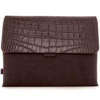 VORYA Retina Leather Portfolio 13" Brown croco، کیف چرمی وریا مناسب برای مک بوک 13 اینچ (کرکدیل قهوه ای)