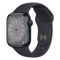 Apple Watch Series 8 Midnight Aluminum Case with Midnight Sport Band 41mm، ساعت اپل سری 8 بدنه آلومینیومی میدنایت و بند اسپرت میدنایت 41 میلیمتر