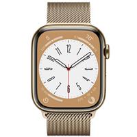 ساعت اپل سری 8 سلولار Apple Watch Series 8 Cellular Gold Stainless Steel Case with Gold Milanese Loop 45mm ﴿ ساعت اپل سری 8 سلولار بدنه استیل طلایی و بند استیل میلان طلایی 45 میلیمتر ﴾