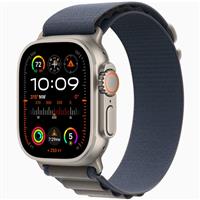 Apple Watch Ultra 2 Titanium Case with Blue Alpine Loop، ساعت اپل اولترا 2 بدنه تیتانیوم و بند آلپاین آبی