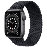 Apple Watch Series 6 GPS Space Gray Aluminum Case with Charcoal Braided Solo Loop 44mm، ساعت اپل سری 6 جی پی اس بدنه آلومینیم خاکستری و بند سولو لوپ بافته شده خاکستری 44 میلیمتر