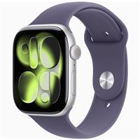 Apple Watch Series 11 Silver Aluminum Case with Purple Fog Sport Band 46mm، ساعت اپل سری 11 نقره ای و بند اسپرت بنفش 46 میلیمتر