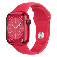 Apple Watch Series 8 Red Aluminum Case with Red Sport Band 41mm، ساعت اپل سری 8 بدنه آلومینیومی قرمز و بند اسپرت قرمز 41 میلیمتر