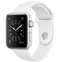 Apple Watch Series 2 Silver Aluminum Case with White Sport Band 38 mm، ساعت اپل سری 2 بدنه آلومینیوم نقره ای و بند اسپرت سفید 38 میلیمتر
