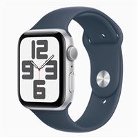 Apple Watch SE2 Silver Aluminum Case with Blue Sport Band 40mm، ساعت اپل اس ای 2 بدنه آلومینیومی نقره ای و بند اسپرت آبی 40 میلیمتر
