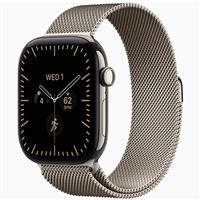 Apple Watch Series 12 Natural Titanium Case with Natural Milanese Loop 46mm، ساعت اپل سری 12 بدنه تیتانیوم نچرال و بند میلان نچرال 46 میلیمتر