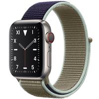 Apple Watch Series 5 Edition Titanium Case with Khaki Sport Loop 44mm، ساعت اپل سری 5 ادیشن بدنه تیتانیوم و بند اسپرت لوپ 44 میلیمتر Khaki