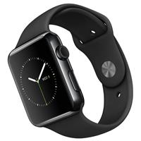 Apple Watch Watch Black Stainless Steel Case with Black Sport Band 42mm، ساعت اپل بدنه استیل مشکی بند اسپرت مشکی 42 میلیمتر