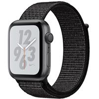Apple Watch Series 4 Nike+ GPS Space Gray Aluminum Case with Black Nike Sport Loop 44mm، ساعت اپل سری 4 نایکی پلاس جی پی اس بدنه آلومینیوم خاکستری و بند مشکی نایکی اسپرت لوپ 44 میلیمتر