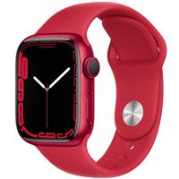 Apple Watch Series 7 GPS Red Aluminum Case with Red Sport Band 41mm، ساعت اپل سری 7 جی پی اس بدنه آلومینیومی قرمز و بند اسپرت قرمز 41 میلیمتر