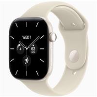 Apple Watch Series 12 Pearl White Ceramic Case with Sand Sport Band 42mm، ساعت اپل سری 12 بدنه سرامیک سفید و بند اسپرت شنی 42 میلیمتر