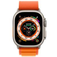 ساعت اپل اولترا Apple Watch Ultra Titanium Case with Orange Alpine Loop ﴿ ساعت اپل اولترا بدنه تیتانیوم و بند آلپاین نارنجی ﴾