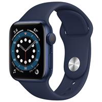 Apple Watch Series 6 GPS Blue Aluminum Case with Deep Navy Sport Band 40 mm، ساعت اپل سری 6 جی پی اس بدنه آلومینیم آبی و بند اسپرت آبی 40 میلیمتر