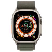 ساعت اپل اولترا Apple Watch Ultra Titanium Case with Green Alpine Loop ﴿ ساعت اپل اولترا بدنه تیتانیوم و بند آلپاین سبز ﴾