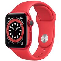 Apple Watch Series 6 GPS RED Aluminum Case with RED Sport Band 40mm، ساعت اپل سری 6 جی پی اس بدنه آلومینیم قرمز و بند اسپرت قرمز 40 میلیمتر