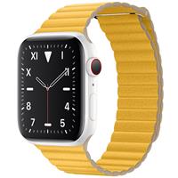 Apple Watch Series 5 Edition White Ceramic Case with Meyer Lemon Leather Loop 44mm، ساعت اپل سری 5 ادیشن بدنه سرامیک سفید و بند چرمی لوپ زرد 44 میلیمتر Meyer Lemon
