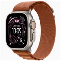 Apple Watch Ultra 3 Natural Titanium Case with Terra Cotta Alpine Loop، ساعت اپل اولترا 3 بدنه تیتانیوم نچرال و بند آلپاین تراکوتا