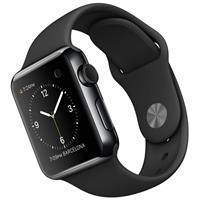 Apple Watch Watch Black Stainless Steel Case with Black Sport Band 38mm، ساعت اپل بدنه استیل مشکی بند اسپرت مشکی 38 میلیمتر