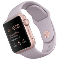 Apple Watch Watch Rose Gold Aluminum Case Lavender Sport Band 38mm، ساعت اپل بدنه آلومینیوم رزگلد بند اسپرت یاسی 38 میلیمتر