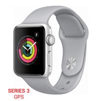 Apple Watch Series 3 GPS Silver Aluminum Case with Fog Sport Band 42mm، ساعت اپل سری 3 جی پی اس بدنه آلومینیومی نقره ای با بند طوسی اسپرت 42 میلیمتر