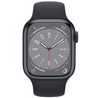 ساعت اپل سری 8 Apple Watch Series 8 Midnight Aluminum Case with Midnight Sport Band 45mm ﴿ ساعت اپل سری 8 بدنه آلومینیومی میدنایت و بند اسپرت میدنایت 45 میلیمتر ﴾