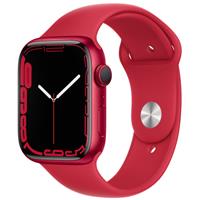 Apple Watch Series 7 GPS Red Aluminum Case with Red Sport Band 45mm، ساعت اپل سری 7 جی پی اس بدنه آلومینیومی قرمز و بند اسپرت قرمز 45 میلیمتر