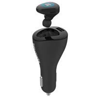Bluetooth Headset Promate Aria + Car Charger، هندزفری بلوتوث پرومیت مدل Aria و شارژر فندکی