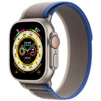 Apple Watch Ultra Titanium Case with Blue/Gray Trail Loop، ساعت اپل اولترا بدنه تیتانیوم و بند تریل آبی و خاکستری