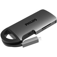 Philips Type-C Multi Port with Aluminium SWR1606B/93، هاب 7 پورت USB-C فیلیپس مدل SWR1606B/93