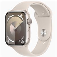 Apple Watch Series 9 Starlight Aluminum Case with Starlight Sport Band 45mm، ساعت اپل سری 9 بدنه آلومینیومی استارلایت و بند اسپرت استارلایت 45 میلیمتر